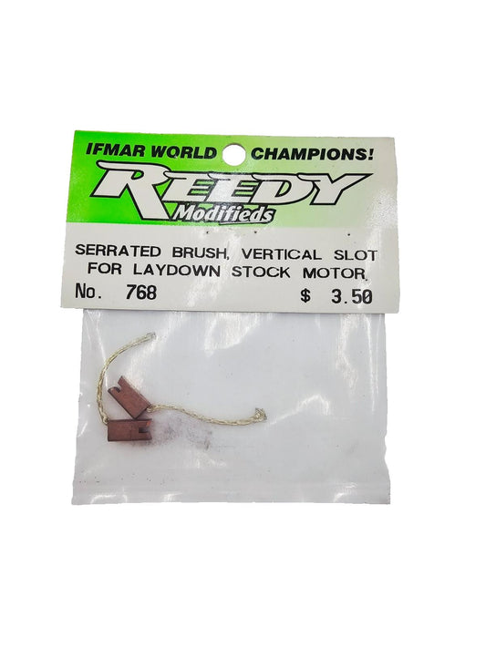 Reedy Serrated brushes vertical slot for laydown stock motor vintage NOS #768