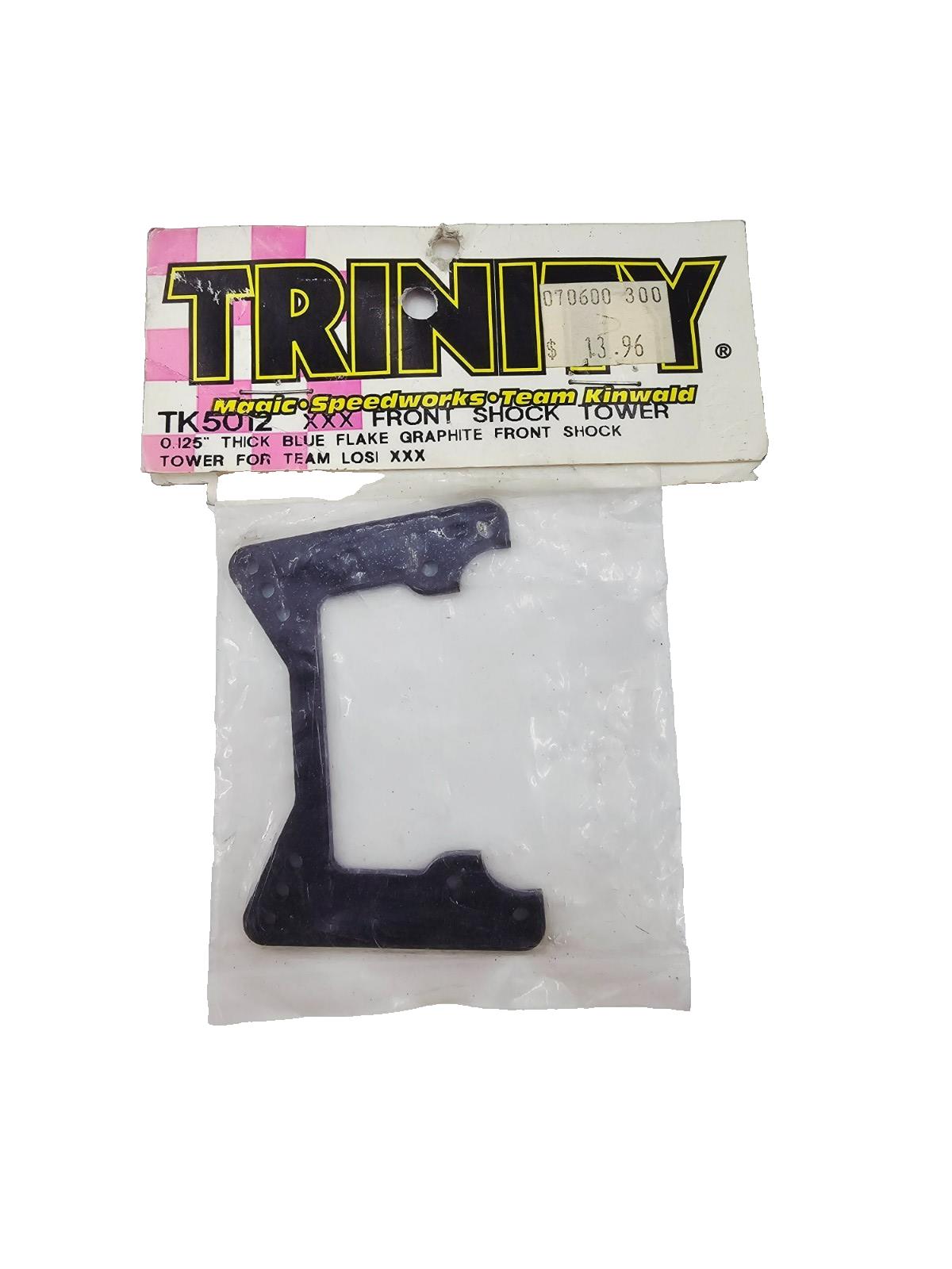 Trinity XXX Thick blue graphite front shock tower Vintage NOS #TK5012