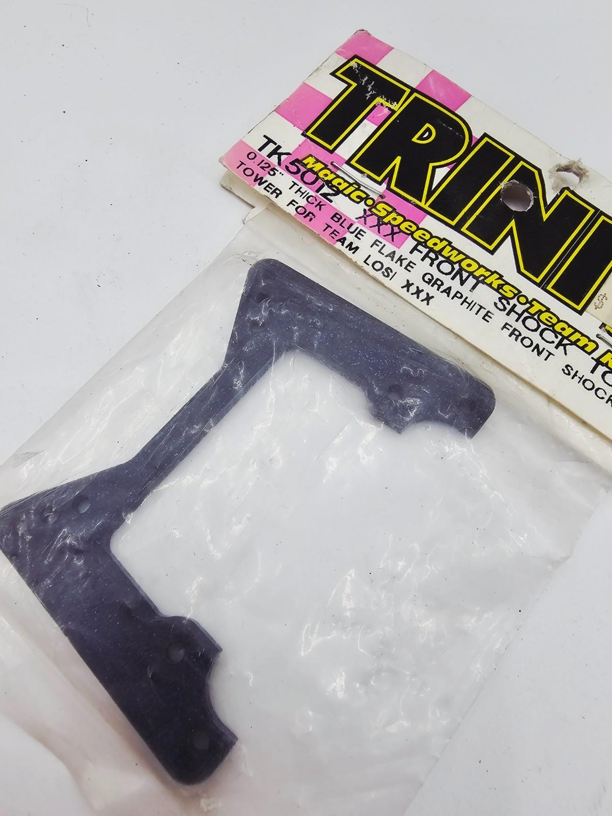 Trinity XXX Thick blue graphite front shock tower Vintage NOS #TK5012