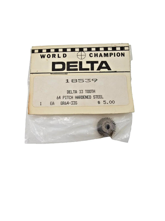 World Champion Delta 33 tooth 64 pitch hardened steel gear #18539