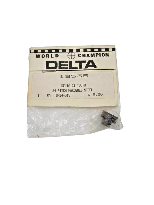 World Champion Delta 31 tooth 64 pitch hardened steel gear #18535
