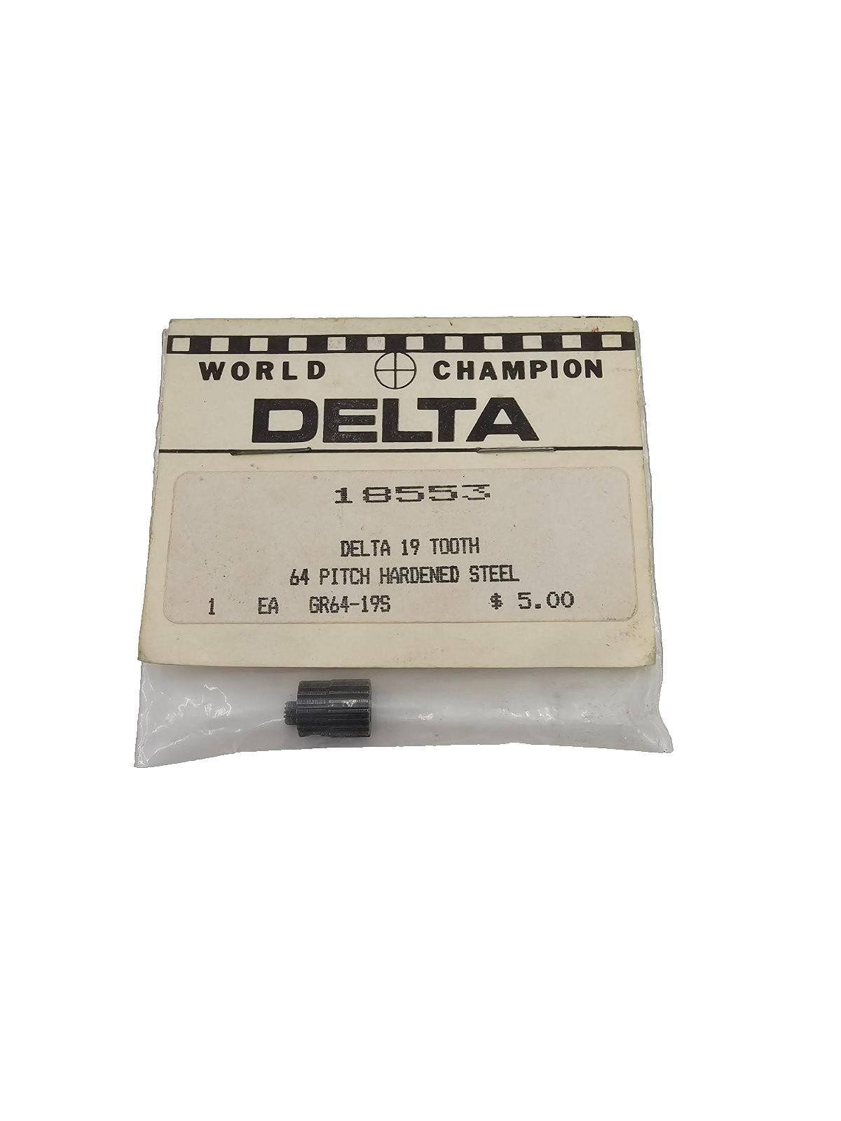 World Champion Delta 19 tooth 64 pitch hardened steel gear #18553