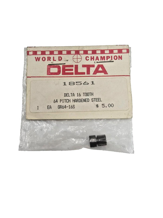World Champion Delta 16 tooth 64 pitch hardened steel gear #18561