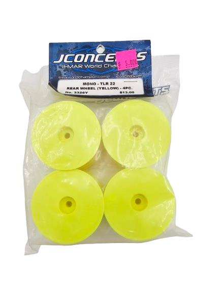 Jconcepts Mono TLR 22 3.0/22-4 4WD 2.2" yellow wheels #3326Y