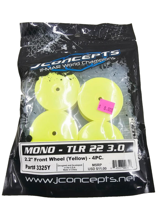 Jconcepts Mono for team Losi TLR 22 3.0 2.2", Yellow #3325Y