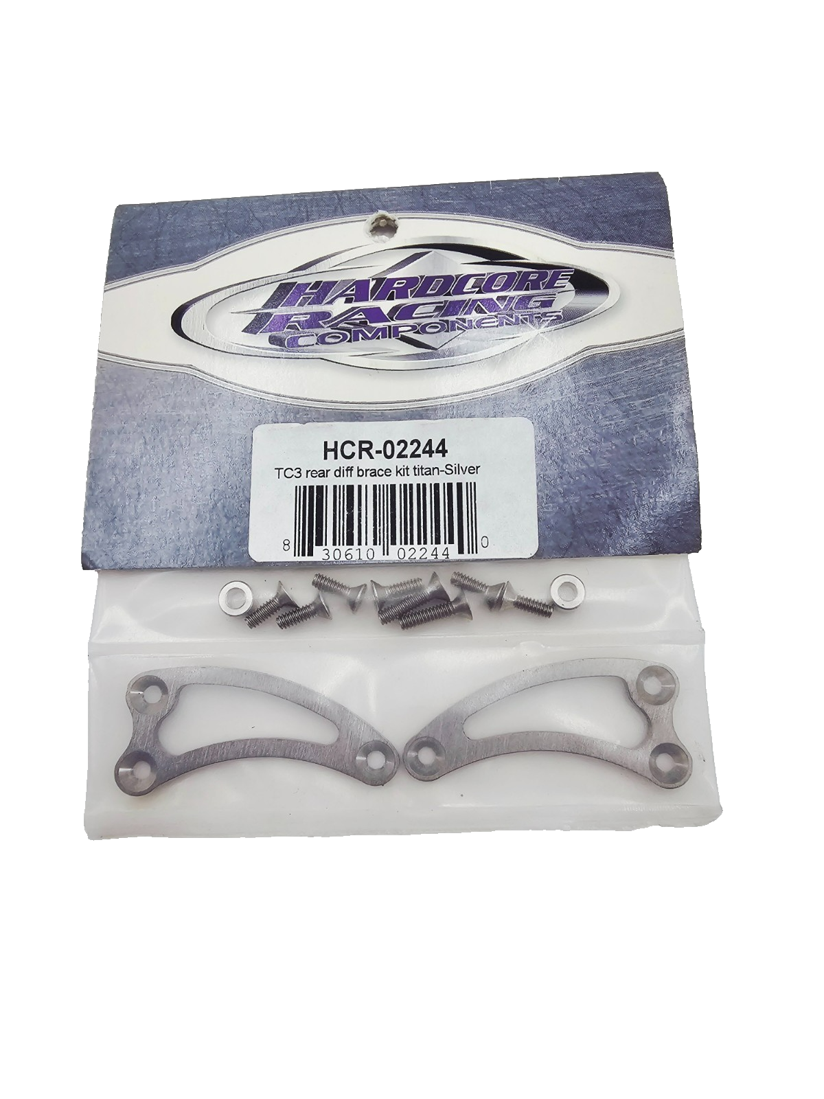 Team Associated NTC3/Nitro TC3 Hardcore Racing Diff Brace SilverHCR-02244 NOS