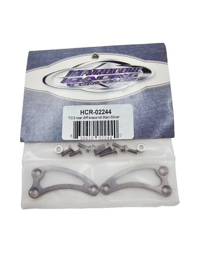 Team Associated NTC3/Nitro TC3 Hardcore Racing Diff Brace SilverHCR-02244 NOS