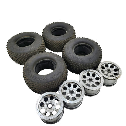 HPI Racing Savage Octane XL 1/8 Terrapin tires with foams and bullet hole wheels
