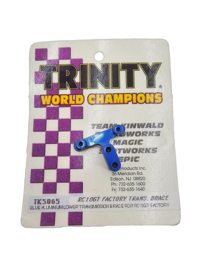 Trinity RC10GT Factory transmission brace blue #TK5065