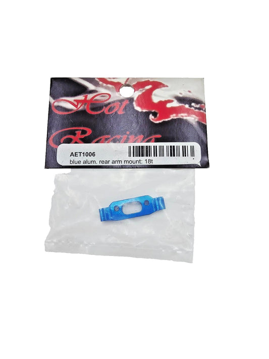 Hot Racing blue aluminum rear arm mount 18t #AET1006