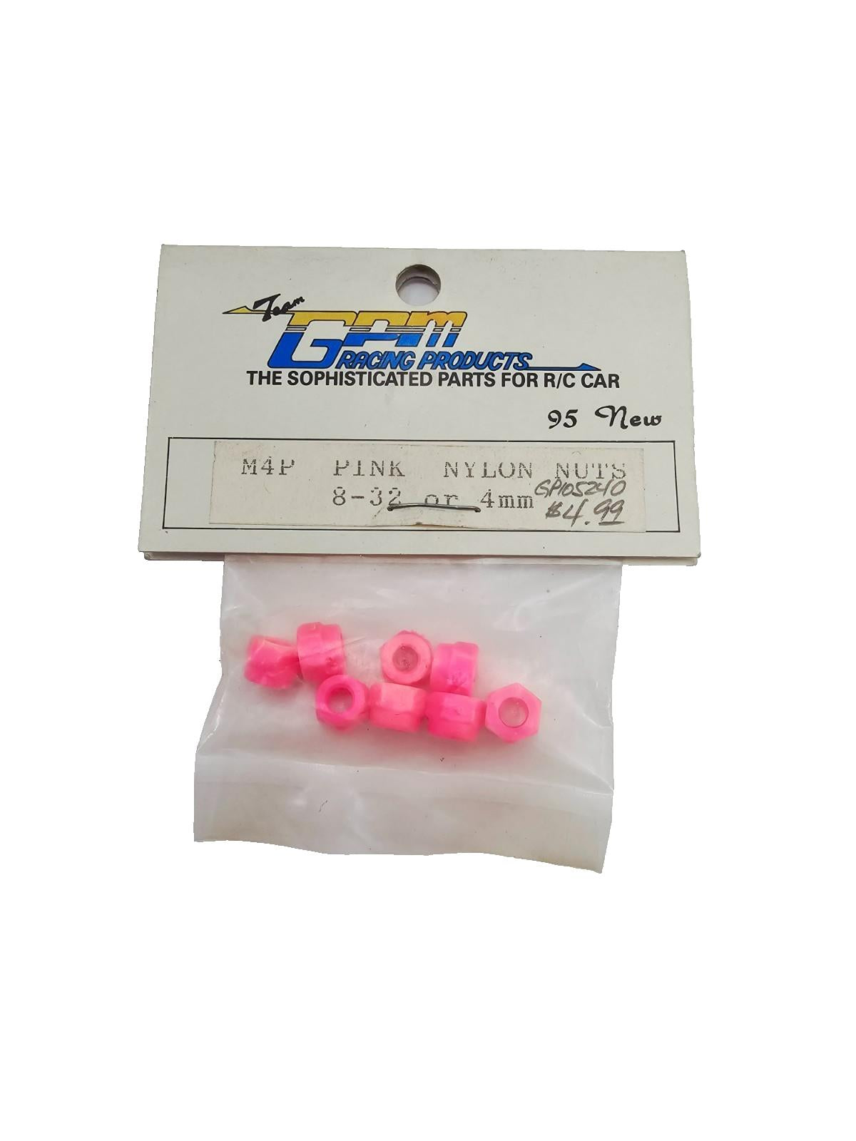 GPM m4p pink nylon nuts 8-32 4mm, NOS