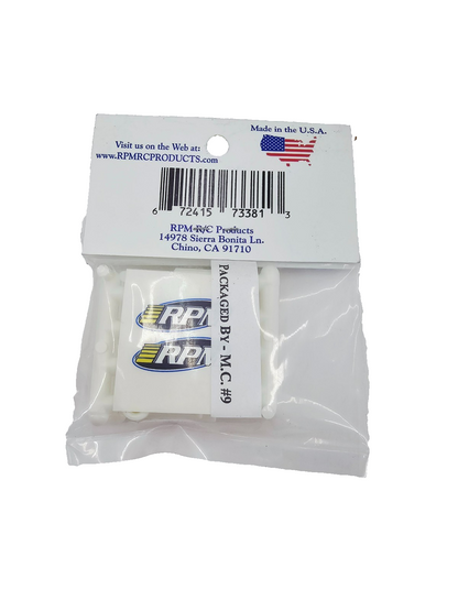 RPM Heavy duty 4-40 rod ends dyeable white #73381