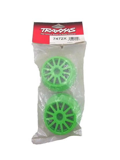 Traxxas 1/10Th scale rally car wheels green #7472X