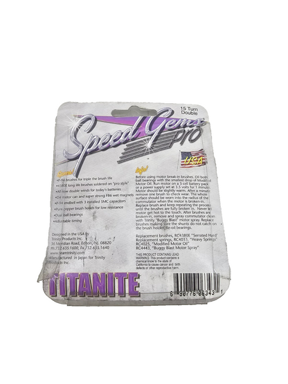 Trinity Speed Gems Pro Titanite brushed motor 1/10th scale, new in package #9253