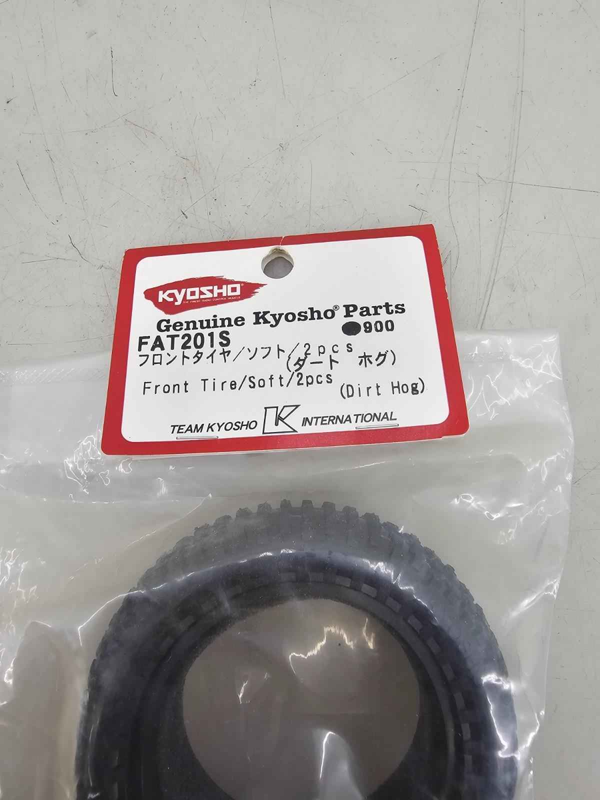 Kyosho dirt hog, kobra, front tires x2, soft compound #FAT201S NOS