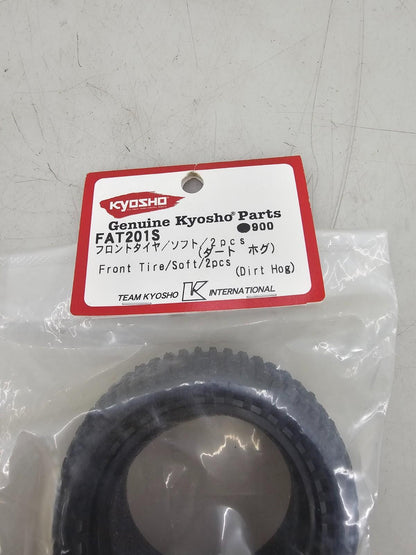 Kyosho dirt hog, kobra, front tires x2, soft compound #FAT201S NOS