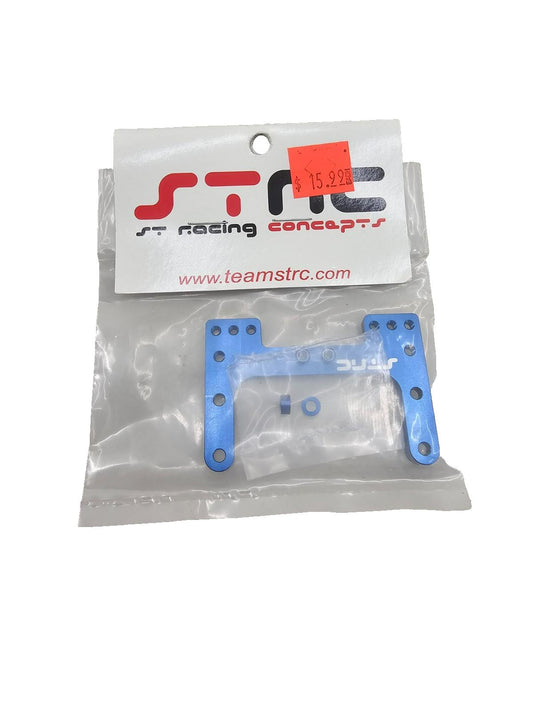 STRC CNC Machined precision aluminum rear brace for SC10/T4/B4 Blue #STRC9564B
