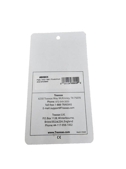 Traxxas Aluminum Motor plate, blue, New in package #6890X