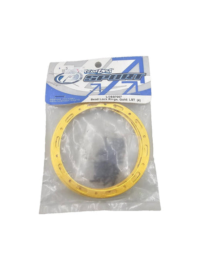 Team Losi Sport LST Bead lock rings, gold x4 #7007 NOS