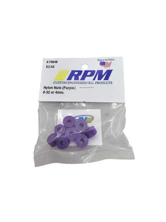 RPM 8-32 Nylon nuts, purple x8 #70848