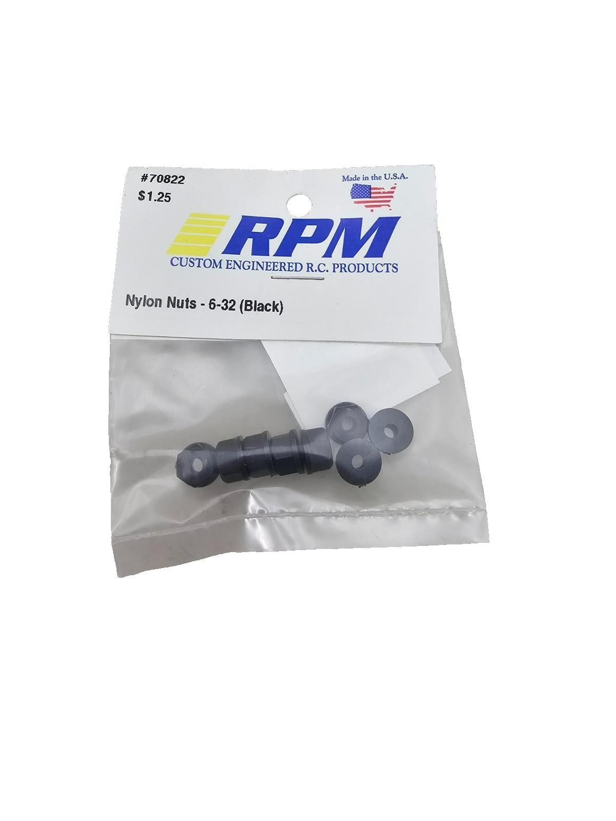 RPM 6-32 Nylon nuts, black x8 #70822