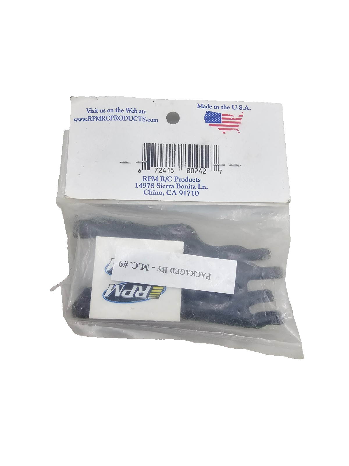 RPM Front A-arms, black, for Traxxas 2WD Slash, E-Rustler, E-stampede #80242