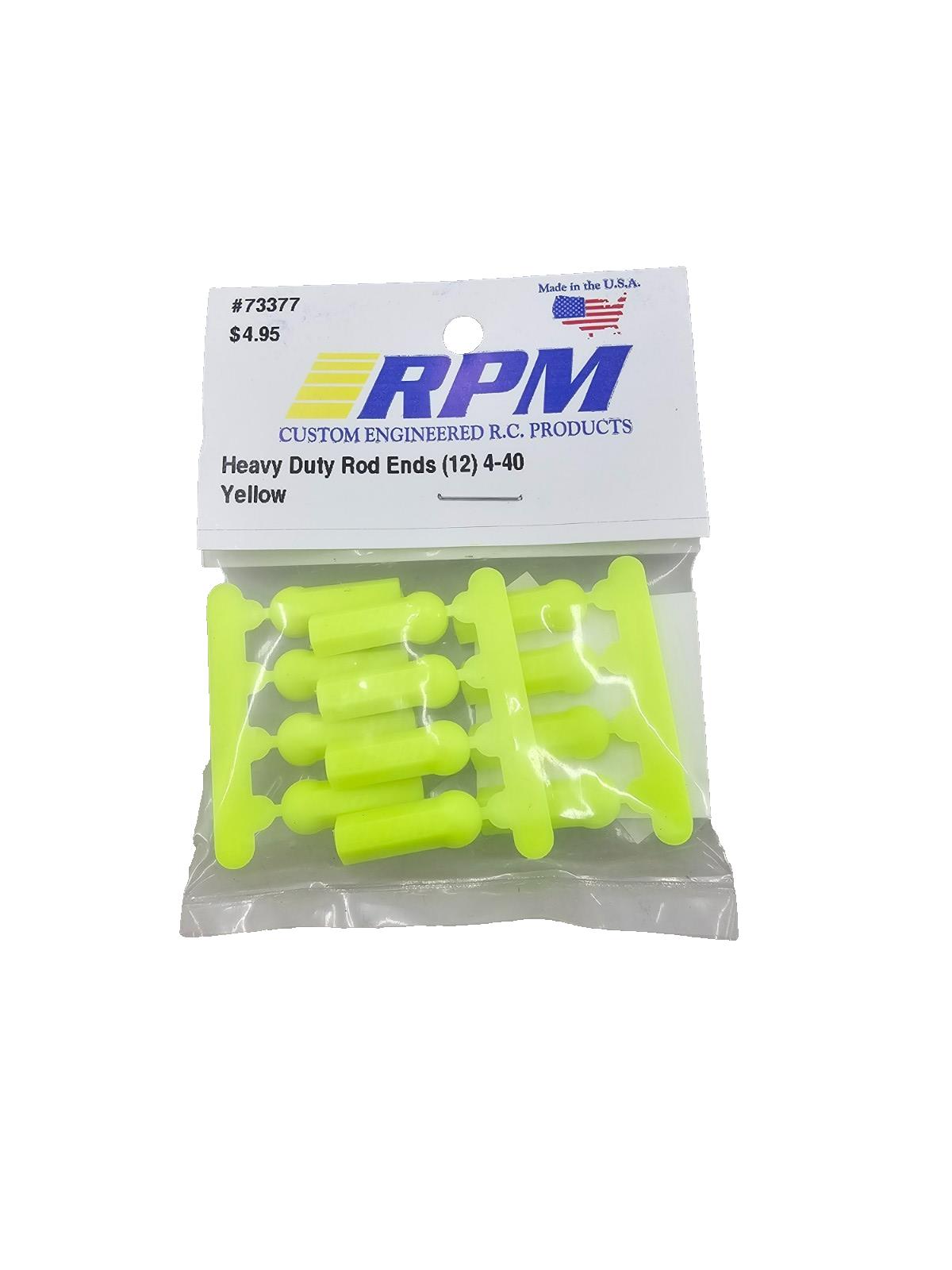 RPM Yellow rod ends 4-40 x12 #73377