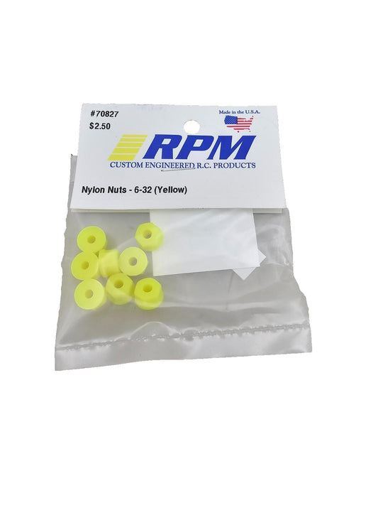 RPM 6-32 Nylon nuts, Yellow x8 #70827