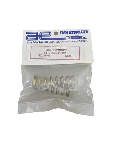 Team Associated RC10 Front springs 1.6 x .045 gold #6491