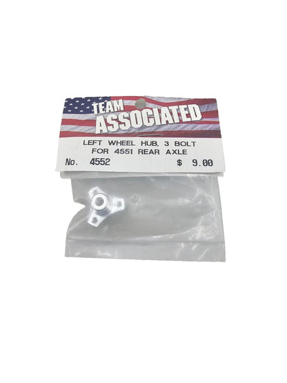 Team Associated Left wheel hub 3 bolt for 4551 axle #4552 silver