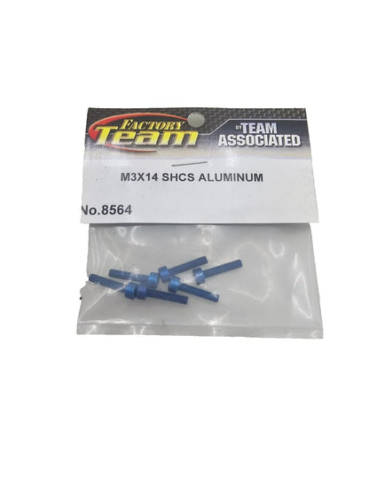 Factory Team Associated M3x14 Blue aluminum SHCS screws x6 #8564