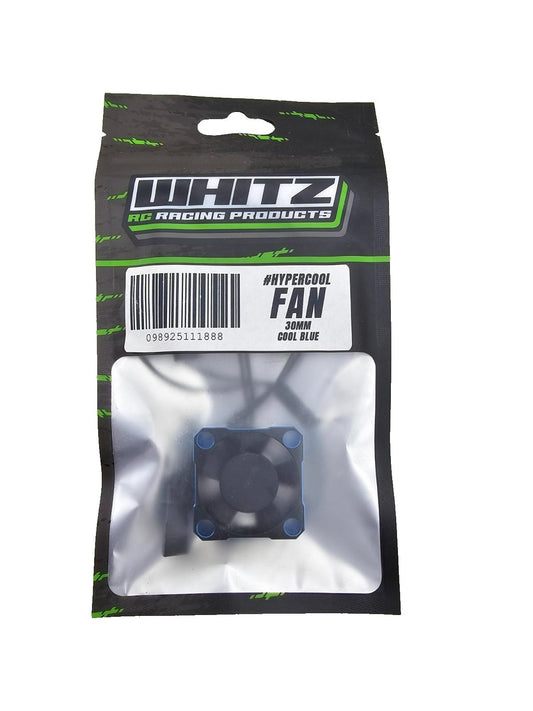 Whitz Hyper cool aluminum cooling fan in cool blue, 30mm