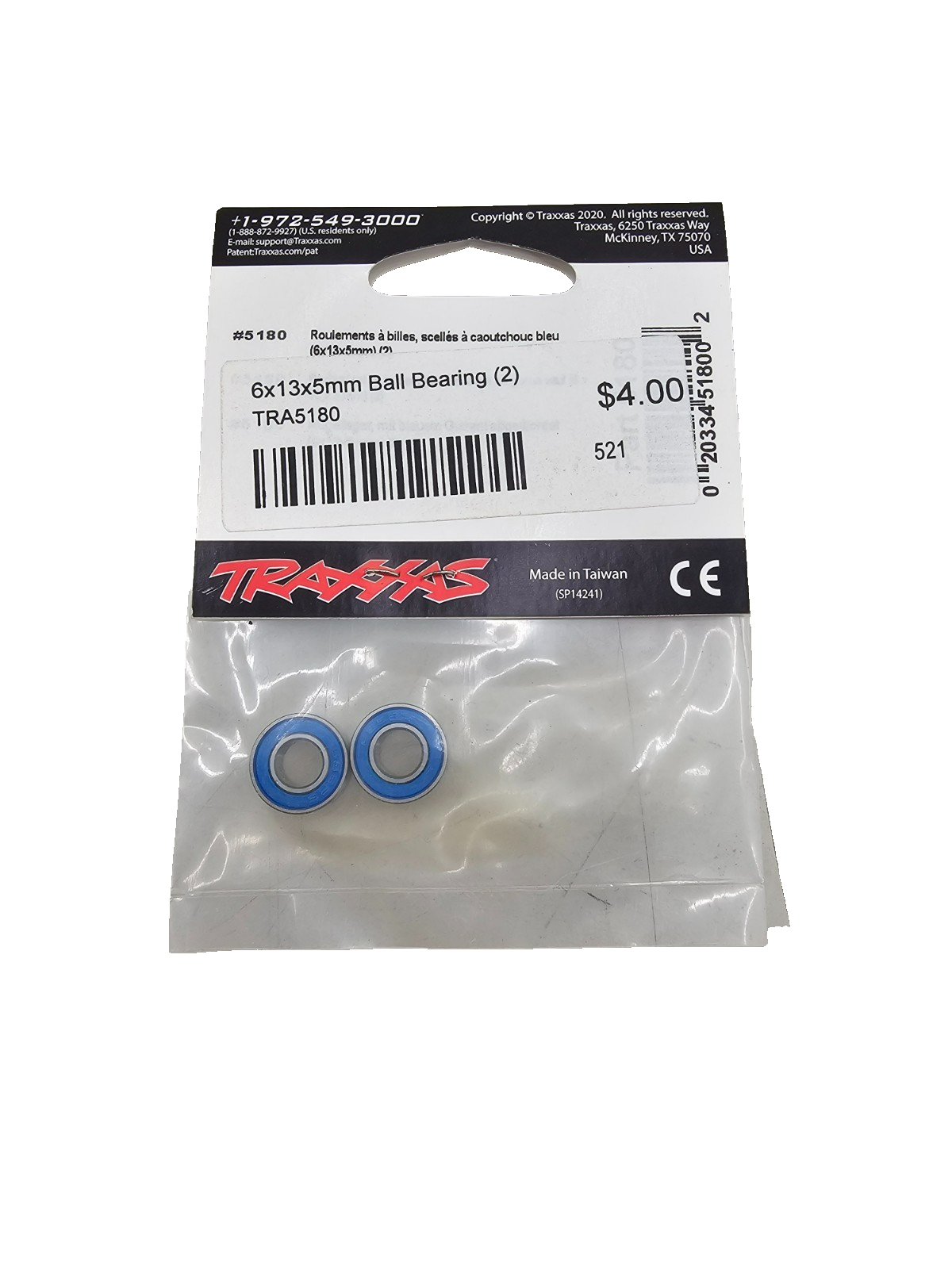Traxxas ball bearings blue rubber seal 6x13x5mm for T-Maxx, E-Revo #5180