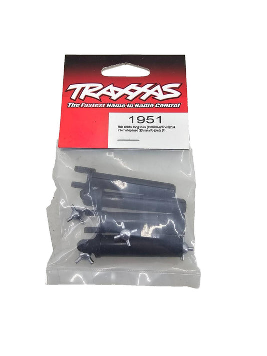 Traxxas Half shafts long external, internal splined u-joints for slash 2wd #1951