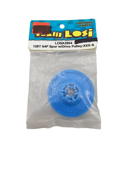 Team Losi XXX-S Blue spure gear w/ drive pulley #3954
