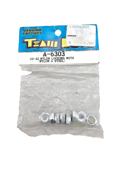 Team Losi Nylon and steel lock nuts, 10-32 #6303