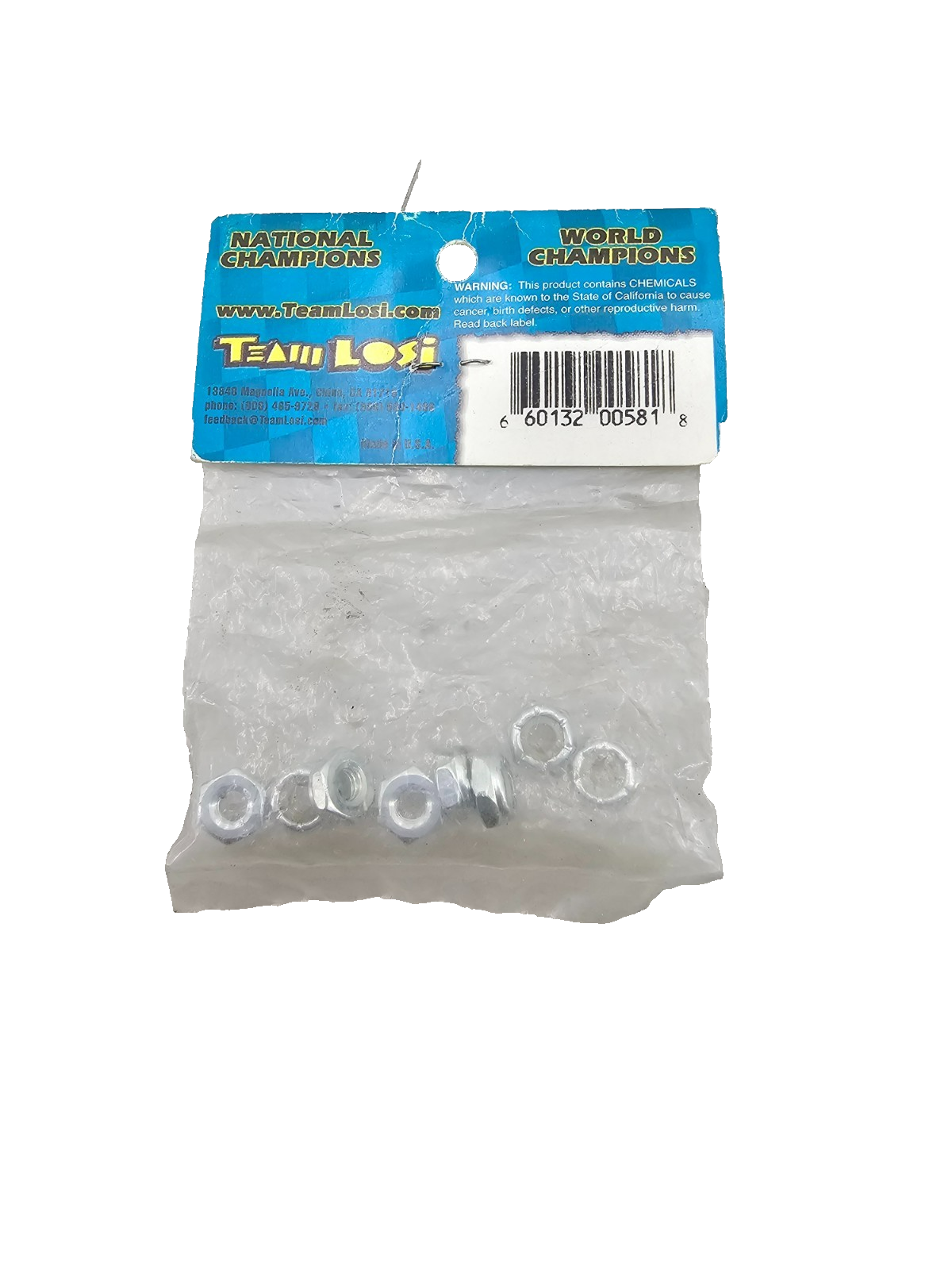 Team Losi Nylon and steel lock nuts, 10-32 #6303