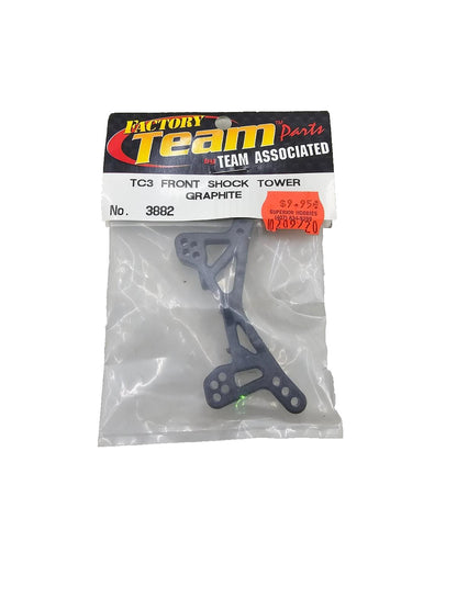 Factory Team Associated Front shock tower graphite for TC3 #3882
