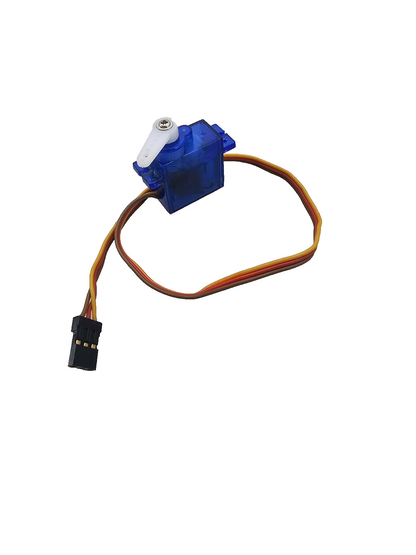 Horizon hobby micro blue transparent servo with horn, tested and working