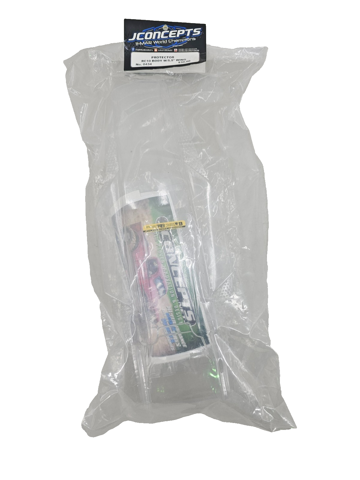 Jconcepts Protector RC10 Lexan Body with wing, new in package unpainted #0434