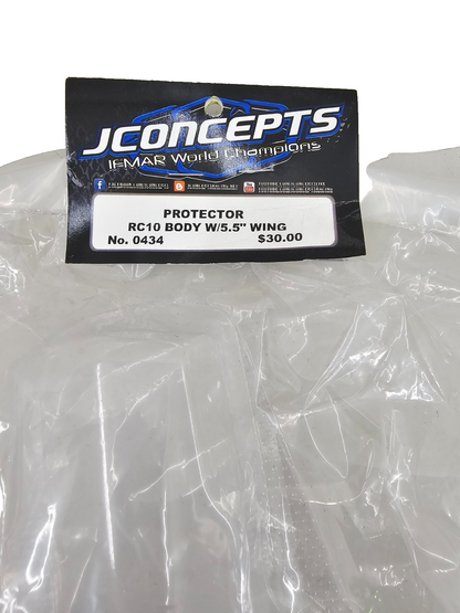 Jconcepts Protector RC10 Lexan Body with wing, new in package unpainted #0434