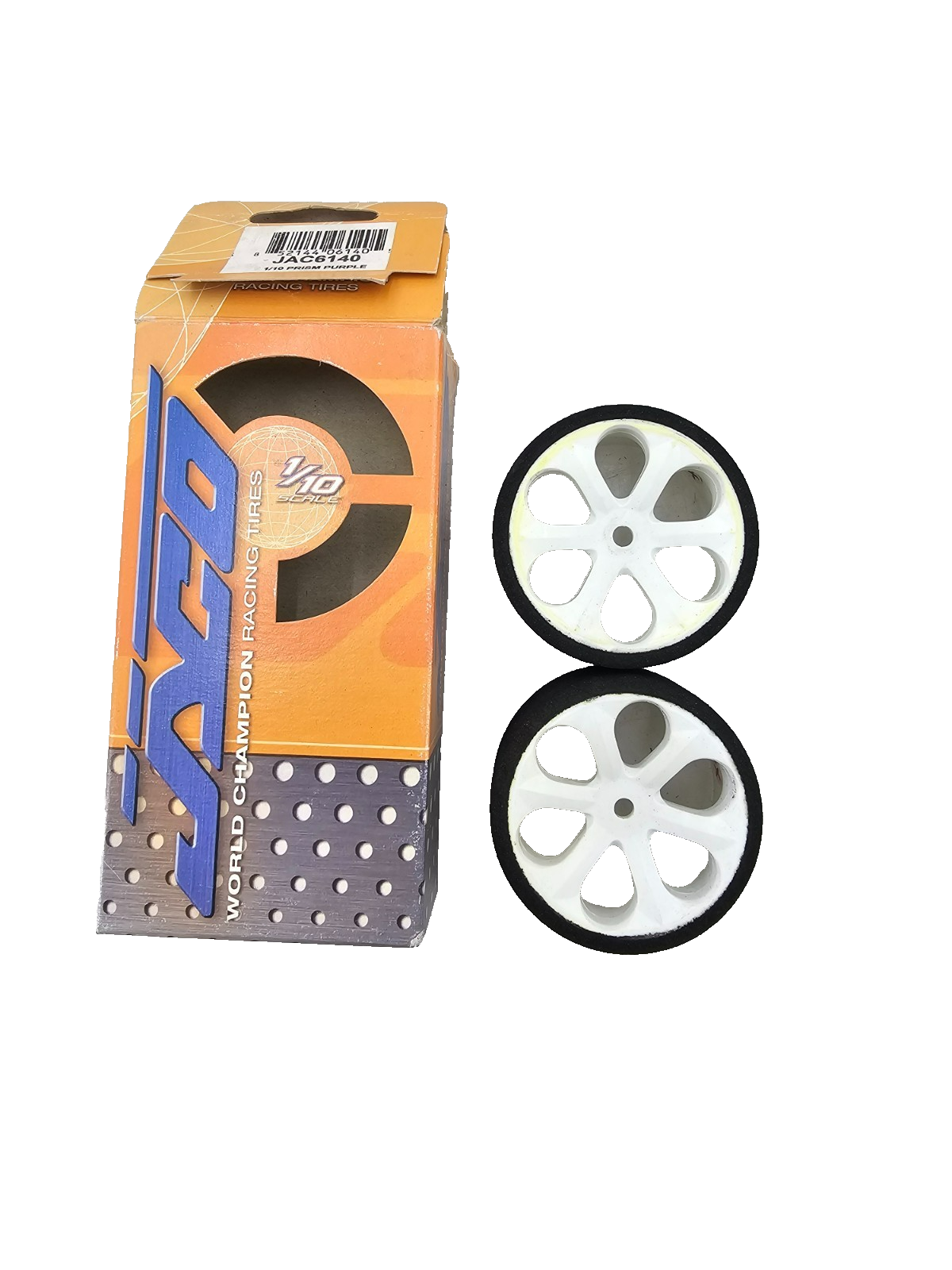 JACO Prism 1/10th scale new mounted foam tires (purple) Electric sedan #6140