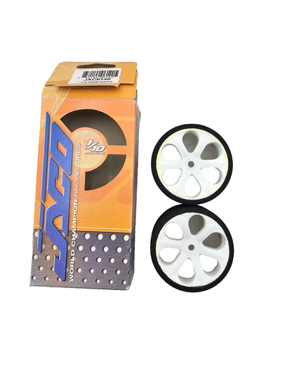 JACO Prism 1/10th scale new mounted foam tires (purple) Electric sedan #6140