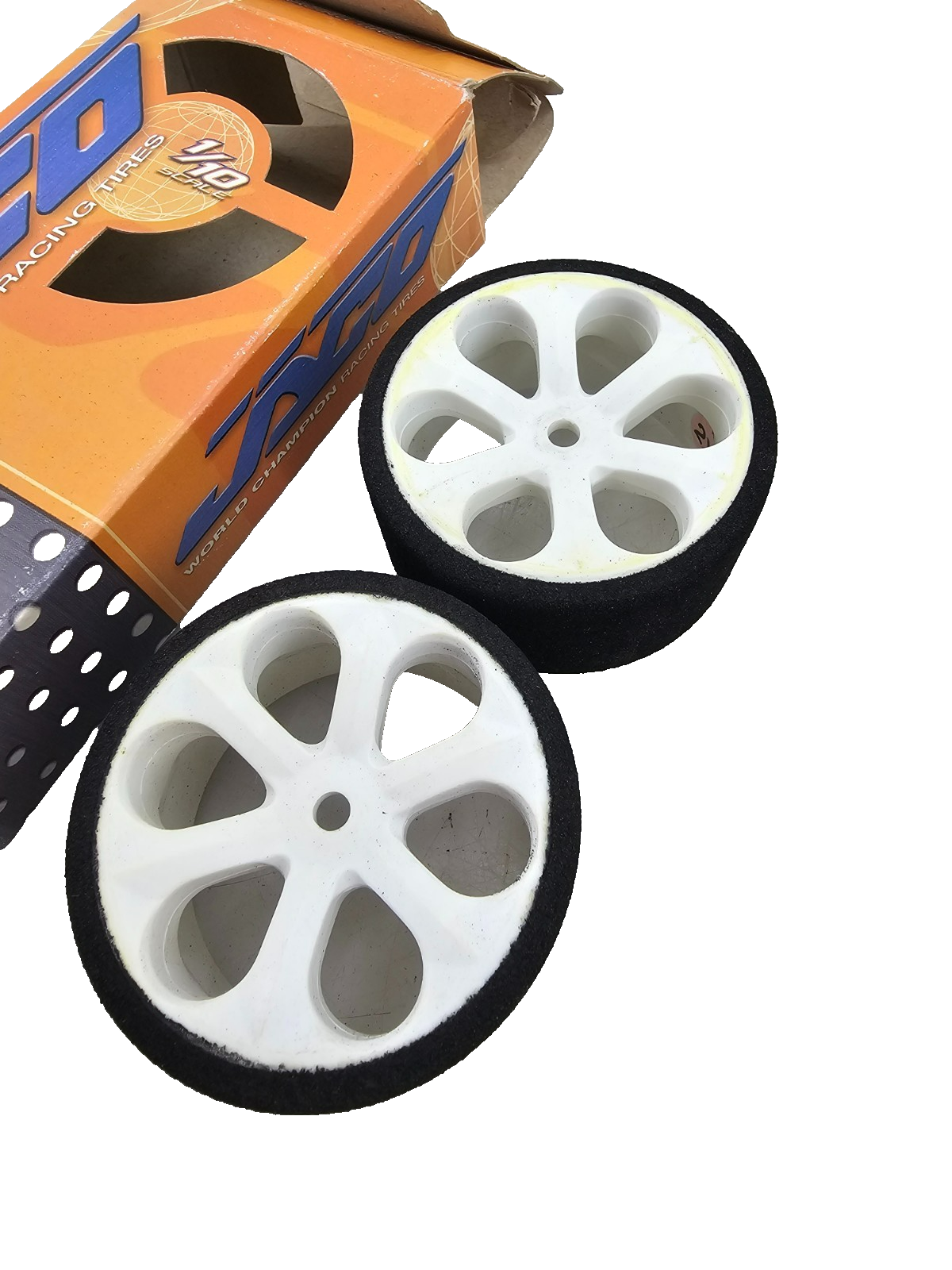JACO Prism 1/10th scale new mounted foam tires (purple) Electric sedan #6140