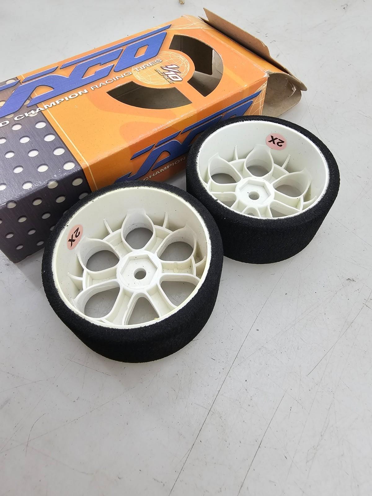 JACO Prism 1/10th scale new mounted foam tires (purple) Electric sedan #6140