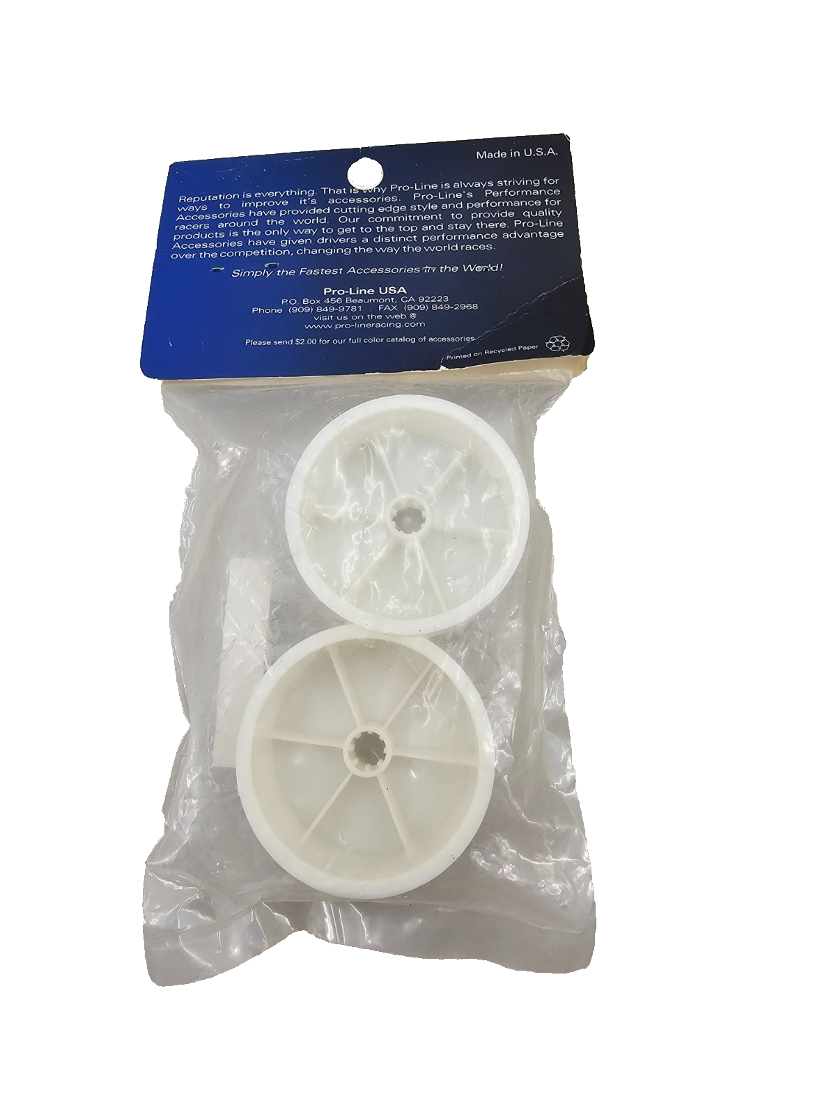 Pro-Line RC10, B2, B3 2.2 Wide white front wheels for 1/10 buggy #2639