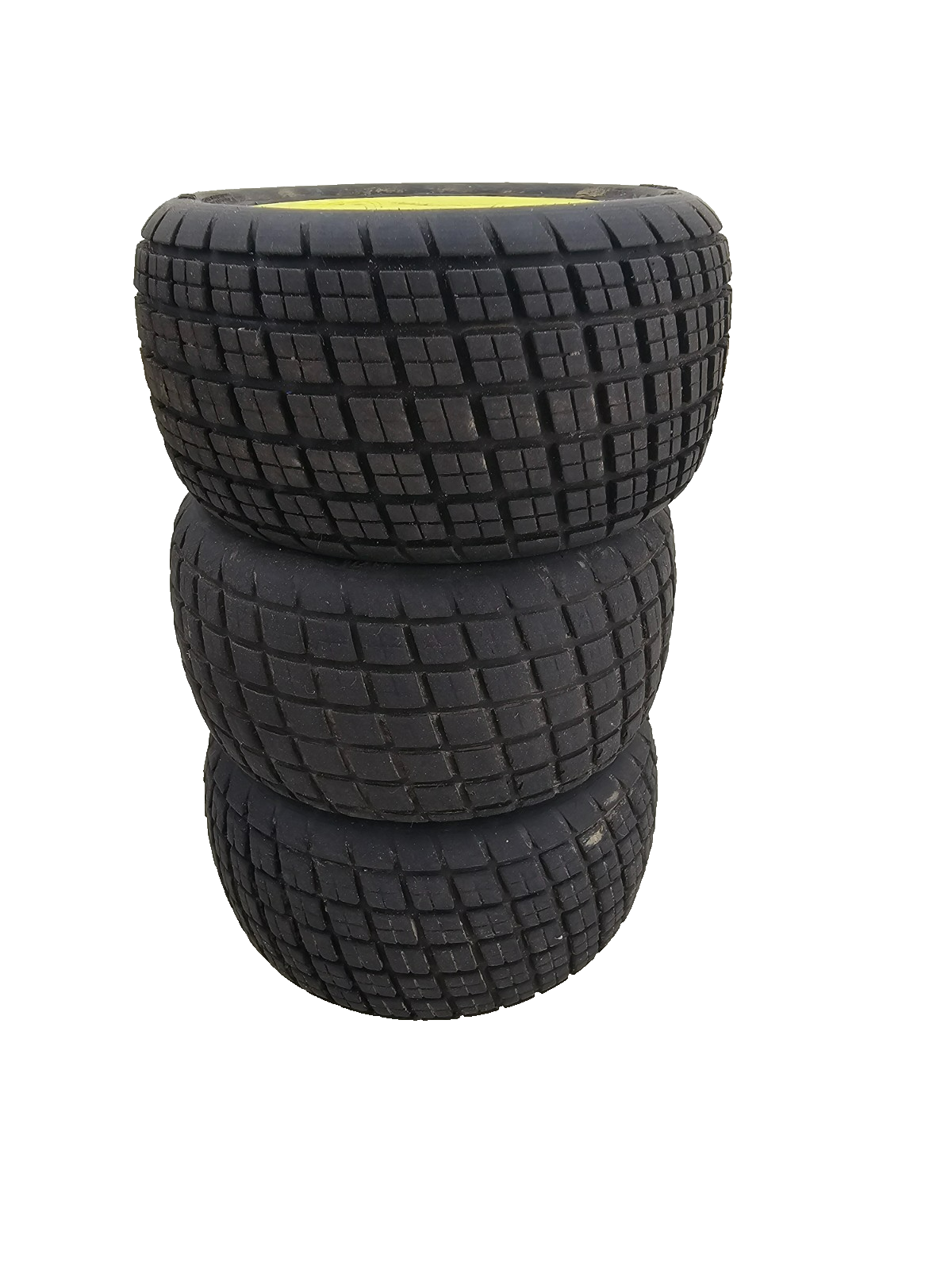 Pro-Line Hoosier 827402 tires on yellow disc wheels, set of 3 wheels 2.2"