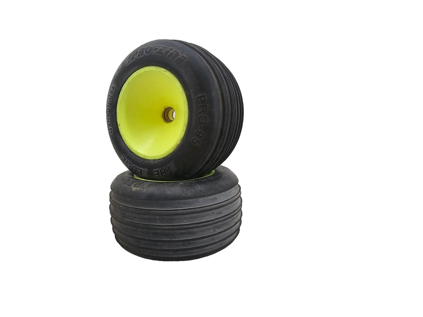 Vintage Pro-Line stadium truck tires "The Edge" pair of two uses bearings XXX-NT