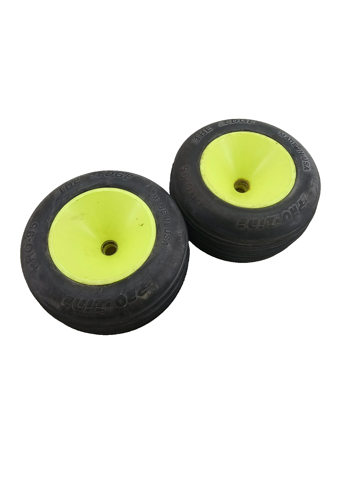 Vintage Pro-Line stadium truck tires "The Edge" pair of two uses bearings XXX-NT