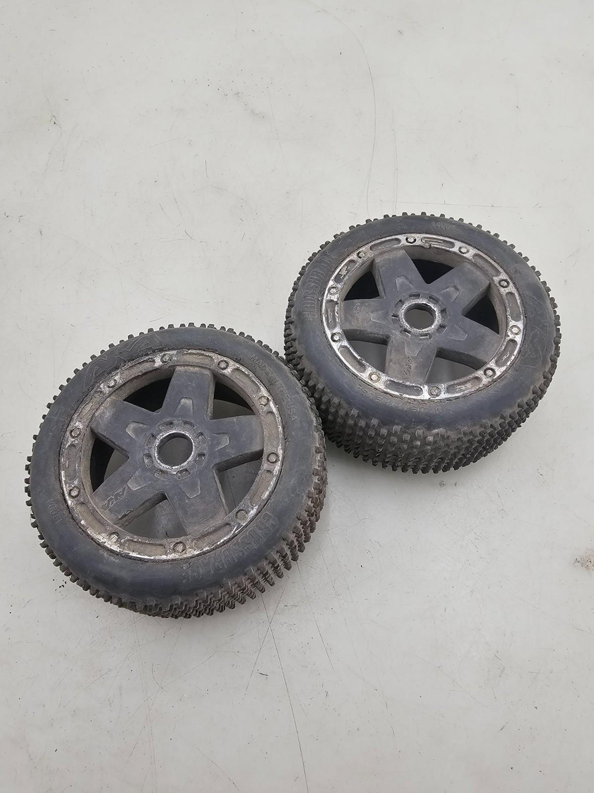 AKA Crossbrace tires on 5 spokes, pair of two